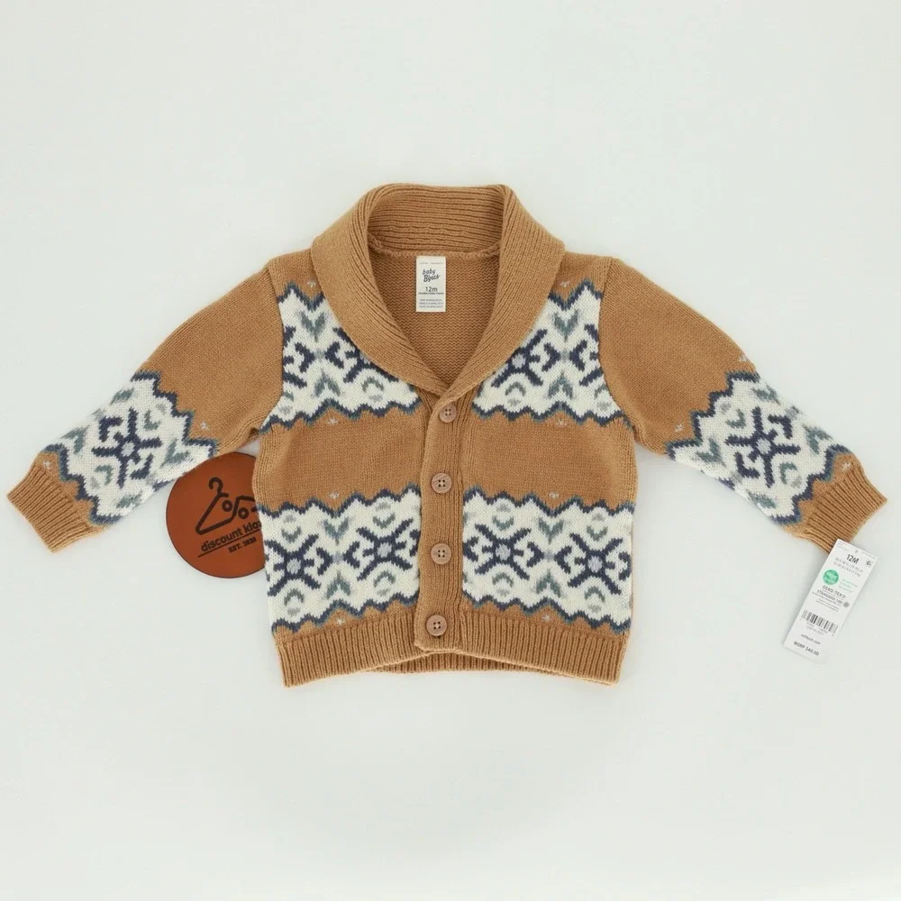 OshKosh B'gosh Chunky‎ Knit Button-Front Shawl Collar Cardigan Size 12M NWT